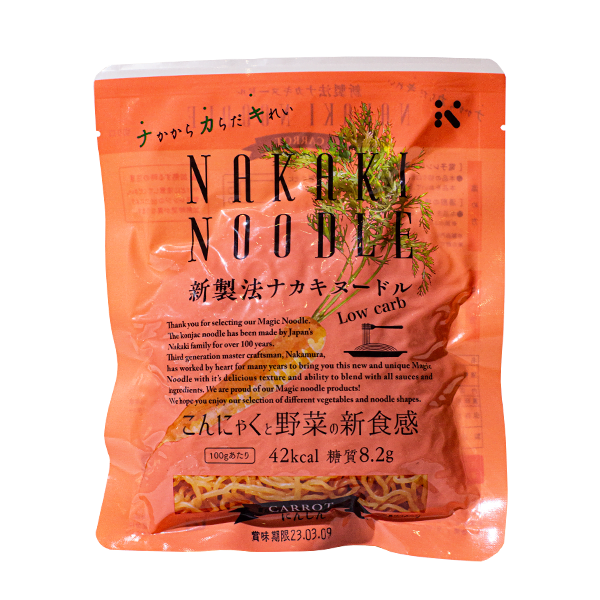日本NAKAKI低卡蒟蒻麵-紅蘿蔔蒟蒻麵
