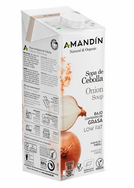 AMANDIN - 西班牙有機低脂無糖無麩質濃湯(1000ml) - 洋葱湯